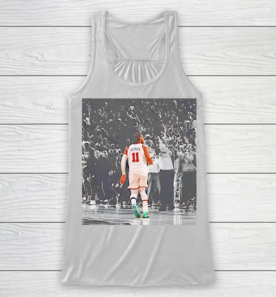 Jalen Brunson spotlight New York Knicks basketball Racerback Tank