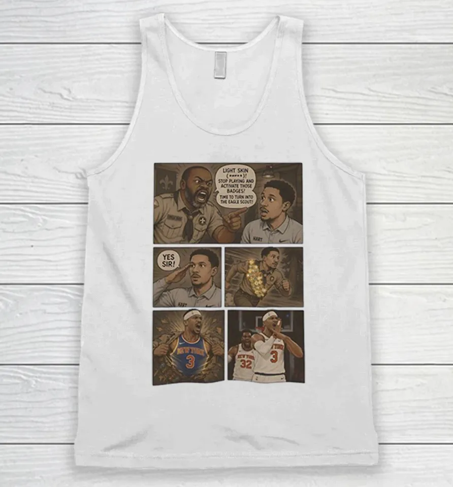 Josh Hart New York Knicks Eagle Scout Activate Badges Comic Tank Top