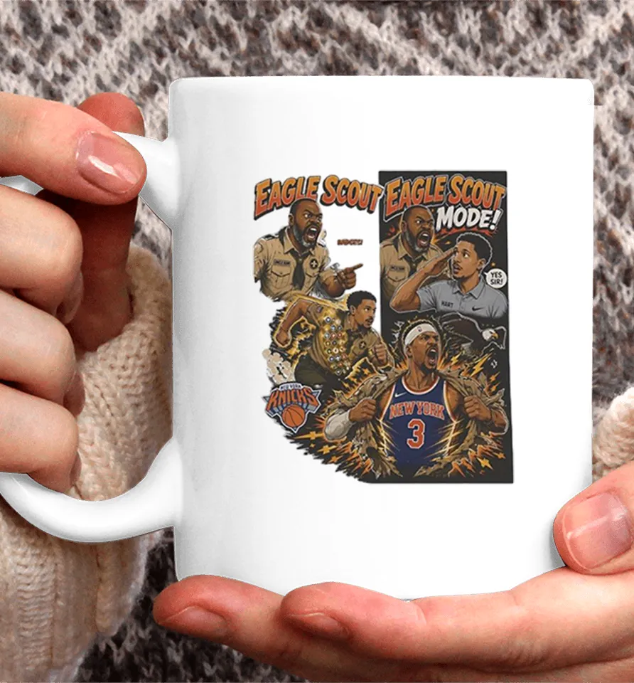 Josh Hart New York Knicks Eagle Scout Mode Uncle Bam Basketball Coffee Mug