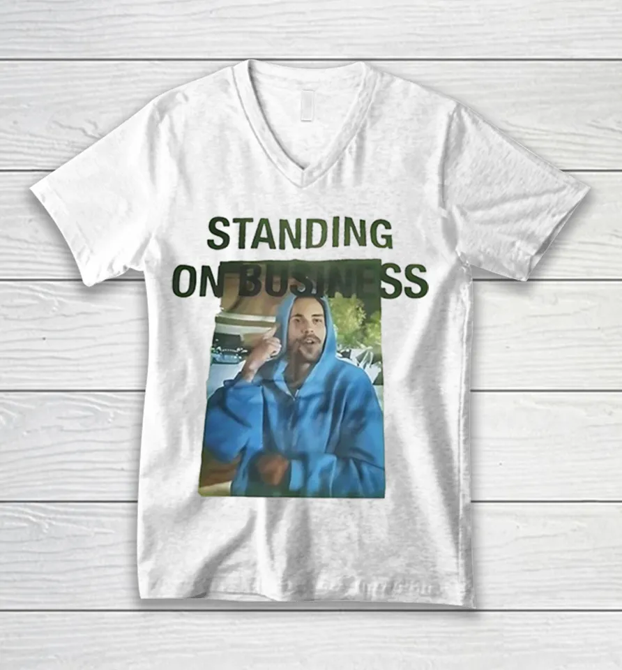 Justin Bieber standing on business V-Neck T Shirt