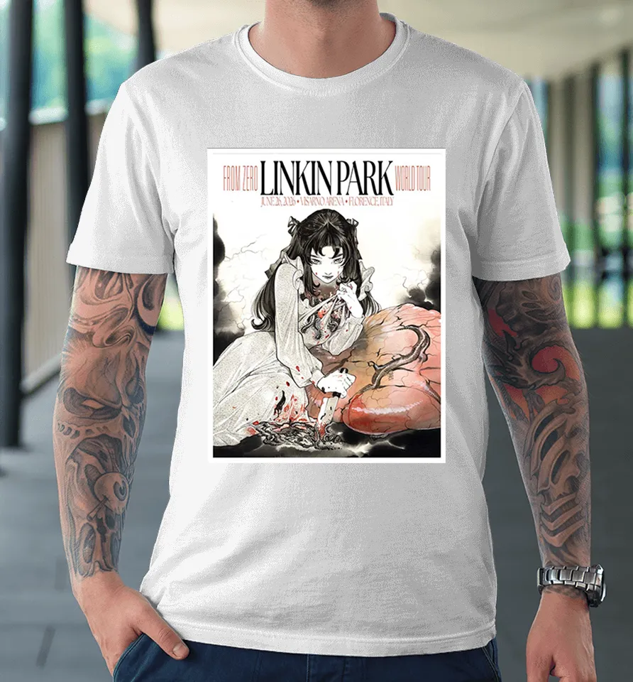 Linkin Park From Zero 2026 Tour Florence Italy At Visarno On June 26 2026 Premium T Shirt