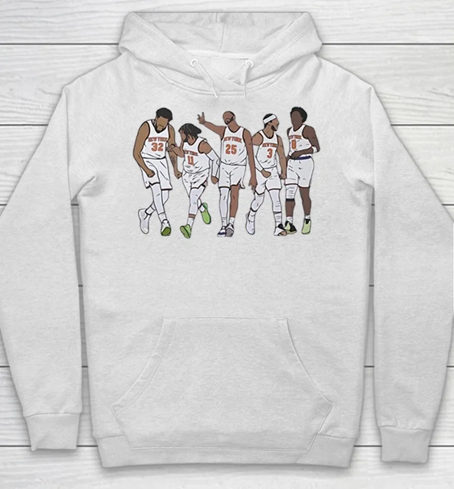 New York Knicks legends basketball Players Cartoon Hoodie