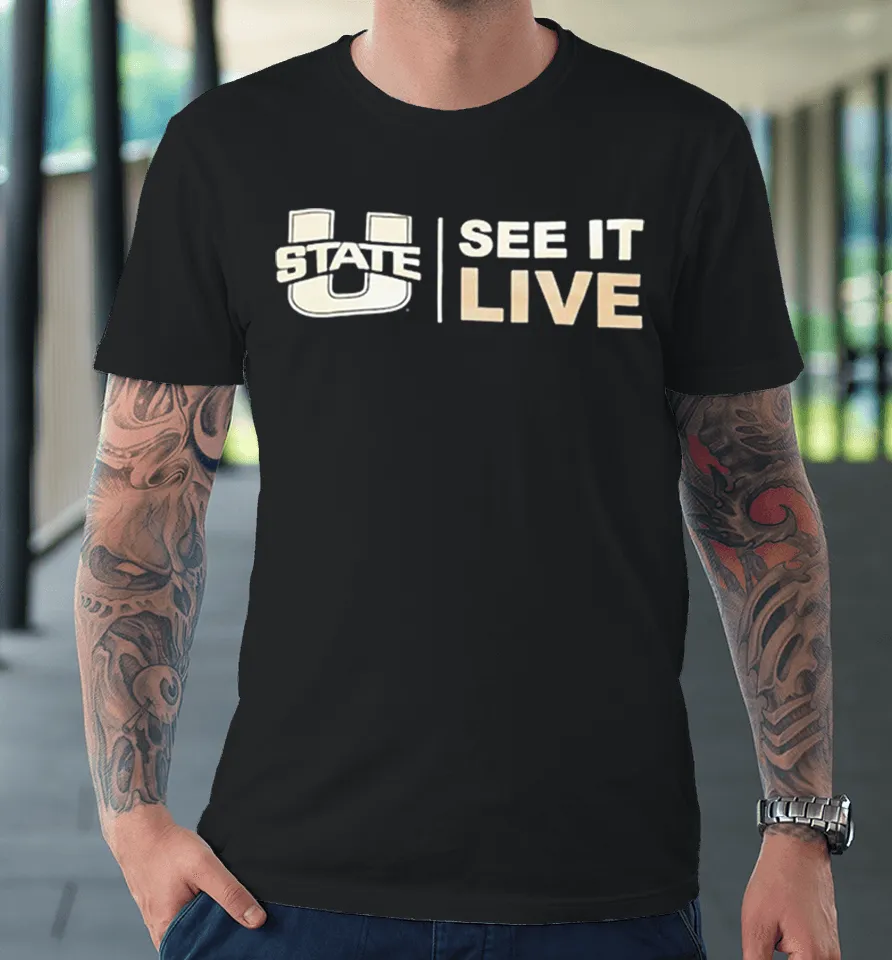 Utah State U logo See It Live Premium T Shirt
