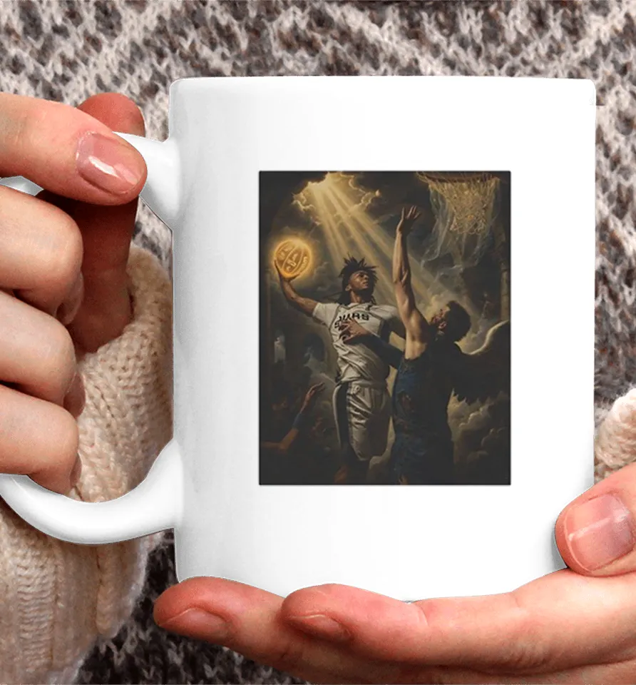 Victor Wembanyama San Antonio Spurs slam The Uncalled Foul St. Victor Coffee Mug
