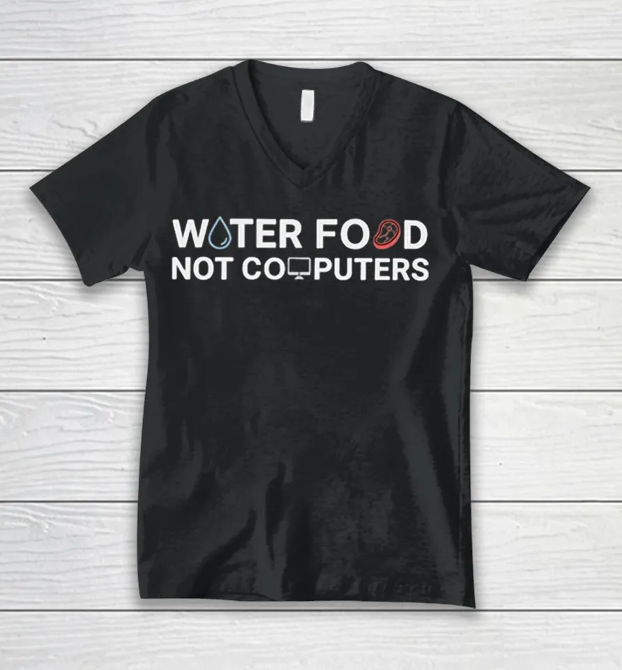 Water Food Not Computers Water Droplet Steak Computer Icons V-Neck T Shirt